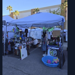 Mobilhome neighborhood garage sale